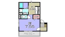 LA VILLA五個荘B棟間取り図面