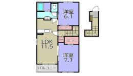 リアン　レーヴⅡ間取り図面