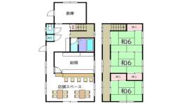 杠葉尾町貸家間取り図面