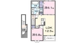 クレール聖和Ｂ間取り図面