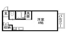 佃コーポ1間取り図面