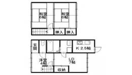京町長屋　西棟間取り図面