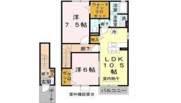 ローズコート杉立　B棟間取り図面