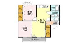 四天王ハイツⅡ間取り図面