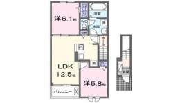 ウィズ・テール南彦根２号館間取り図面