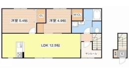 クレスト大堀間取り図面
