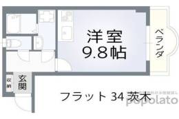 フラット34茨木間取り図面