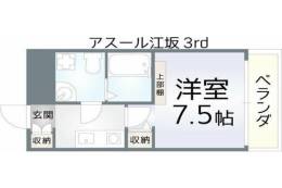 アスール江坂3rd間取り図面