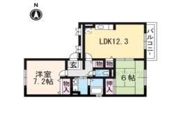 サンビューラ津之江　Ａ棟間取り図面