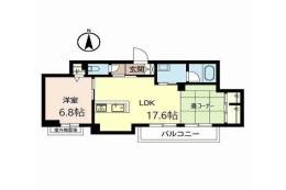 ヴィラソレーユ古曽部町ＡＢ間取り図面