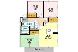 レシェンテ茨木　Ｆ棟間取り図面