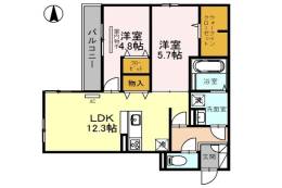 AZUR上中条間取り図面