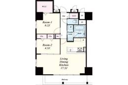 フレール江坂レジデンシャル間取り図面