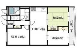 アパルトマン北千里間取り図面