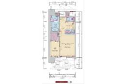 プレサンス江坂ベルフィーヌ間取り図面