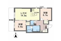 シャーメゾン　オルテンシア　ミノオ間取り図面