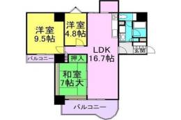 千里山ロイヤルマンション二番街間取り図面