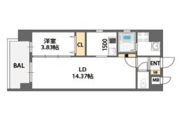 ブリリアント扇町公園間取り図面