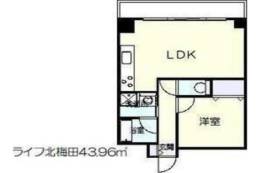 ライフ北梅田間取り図面