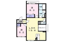 丑寅２丁目アパート（０２８６１２１０１）間取り図面