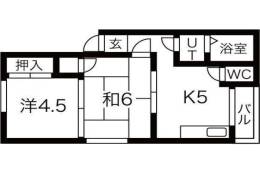 千里山西コーポ第2ビル間取り図面