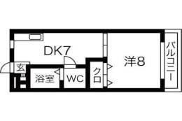 千里山西コーポ第1ビル間取り図面