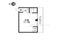 ブードワール（南側）間取り図面
