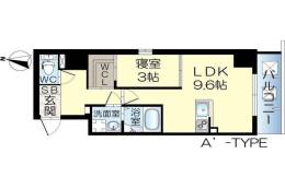 アルカディア茨木中津町間取り図面