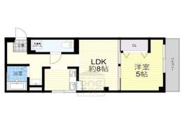 山崎第３マンション間取り図面