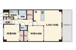 アンフィニⅩⅡ江坂ガーデン間取り図面