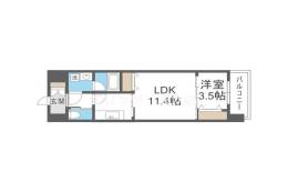 フレンシアノイエ江坂(旧:アンフィニXⅢ江坂リュクス)間取り図面