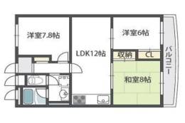 アパルトマン北千里間取り図面