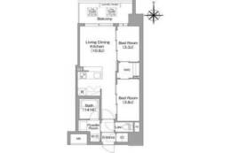 コンフォリア・リヴ東三国駅前ソルテラス間取り図面