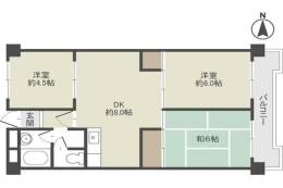 鮎川ハイツ間取り図面