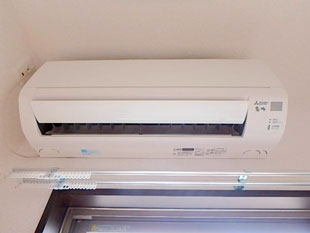 室内に設置されたエアコン